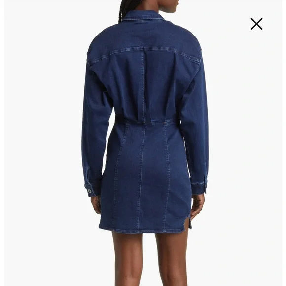 Free People  Amber Long Sleeve Denim Shirtdress NWT - Picture 3 of 6